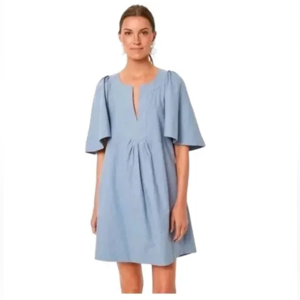 Tuckernuck Pomander  Place Finley Flutter Sleeve  Relaxed Pocket Dress Blue M